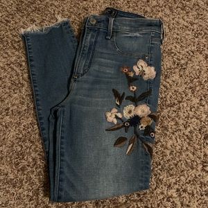Abercrombie embroidered jeans